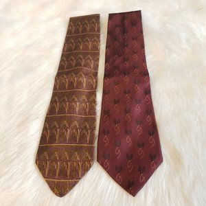 2 Audrey Buchner European Silk Hand Tailored Ties